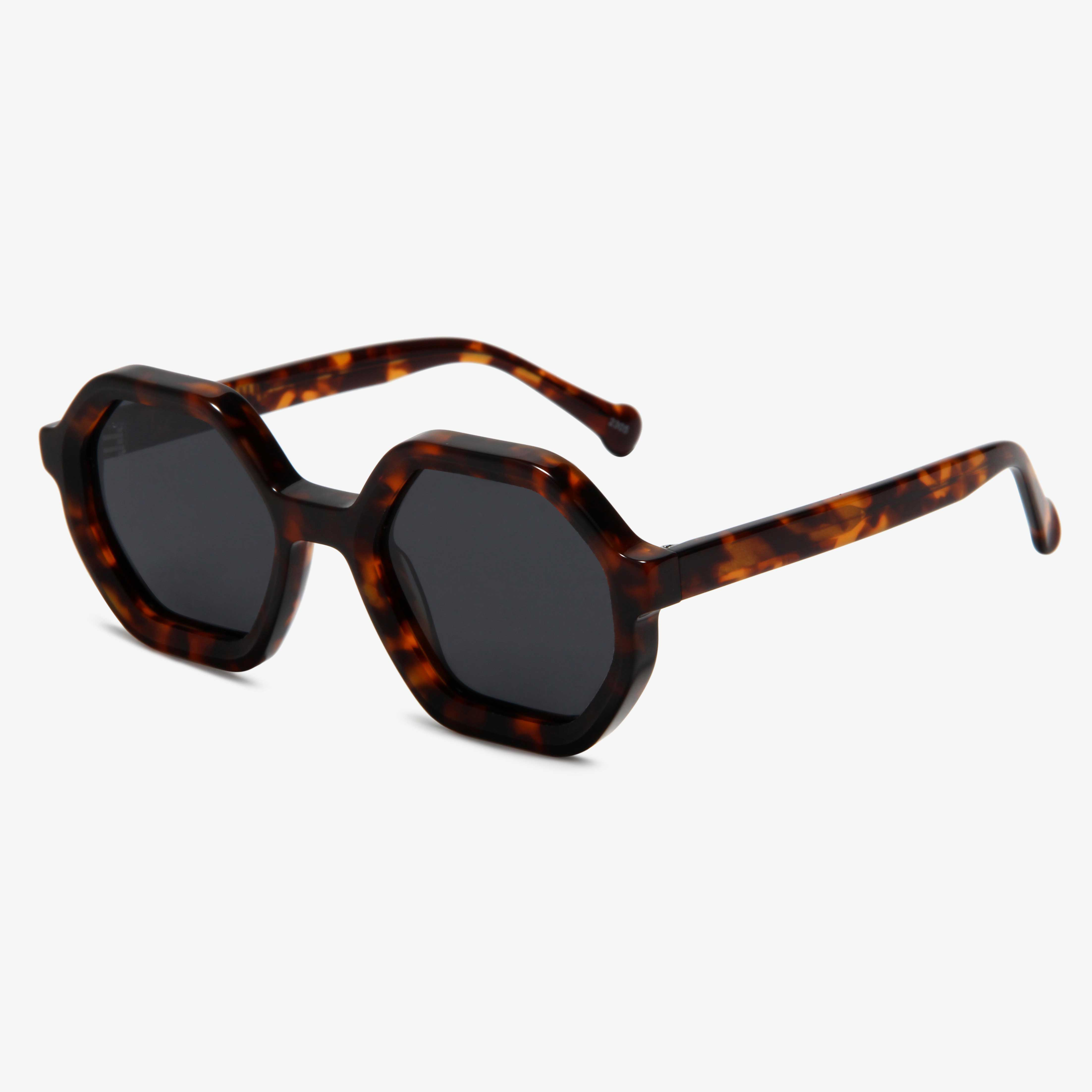 Sun Glasses Geomatric Shape Unisex Acetate Sunglasses 23SA006