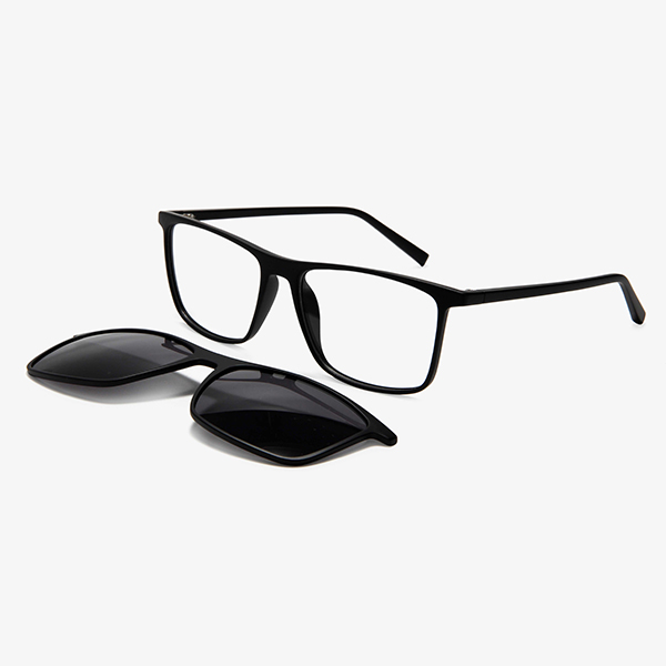 Rectangular TR90 Sunglasses Clip On Eyeglasses RX7056