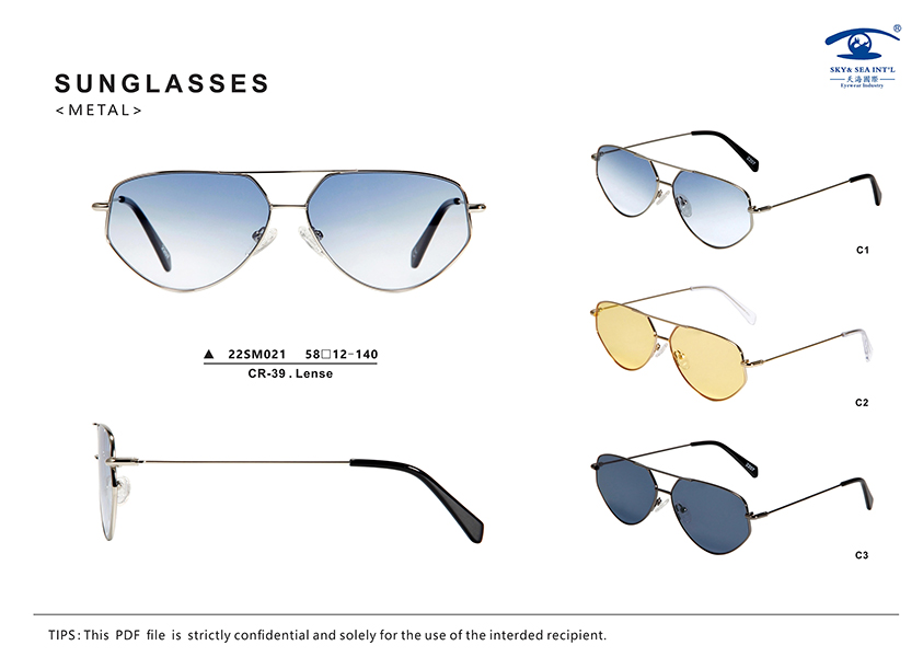 Luxury Metal Sunglasses Men Style Designer Frames 22SM021