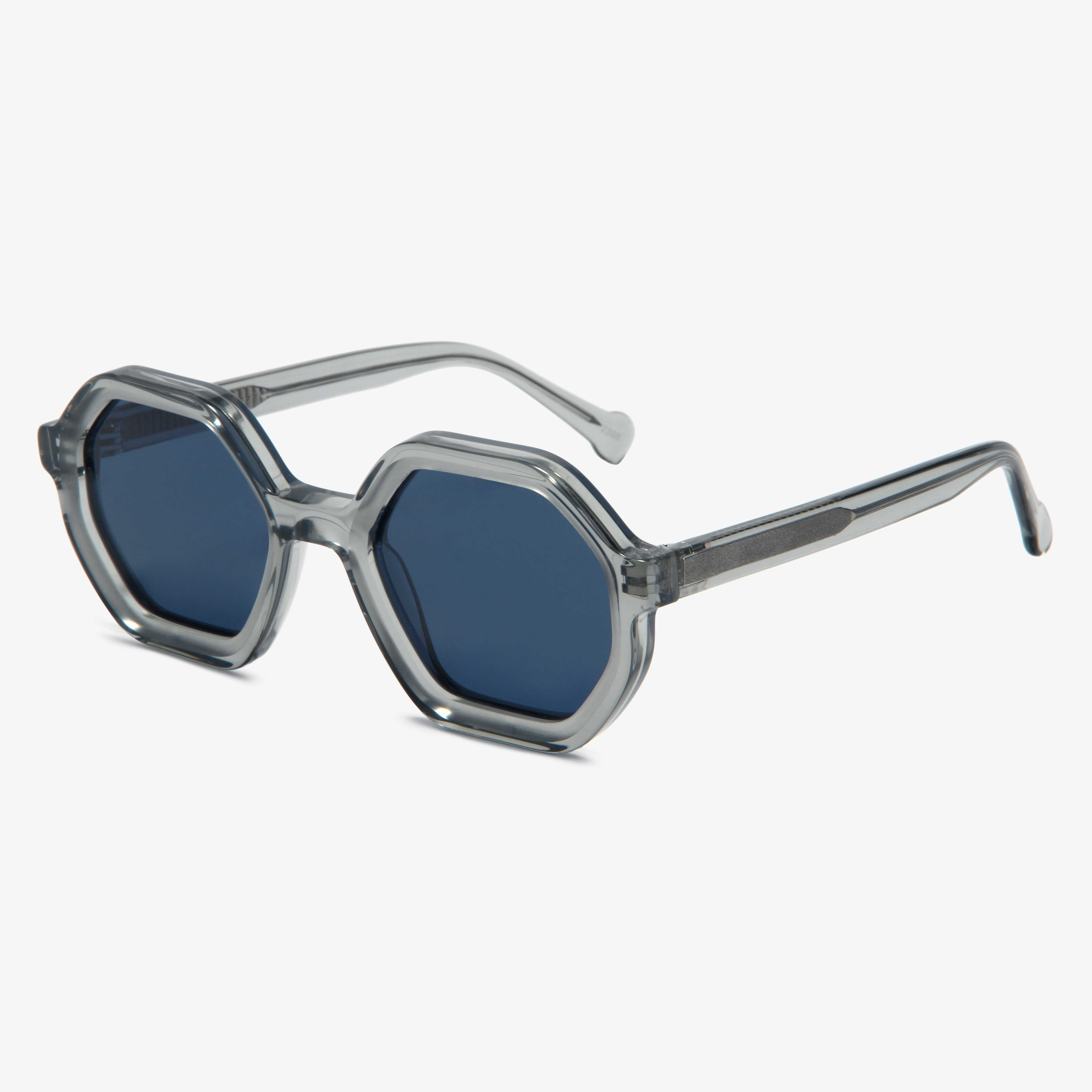 Sun Glasses Geomatric Shape Unisex Acetate Sunglasses 23SA006
