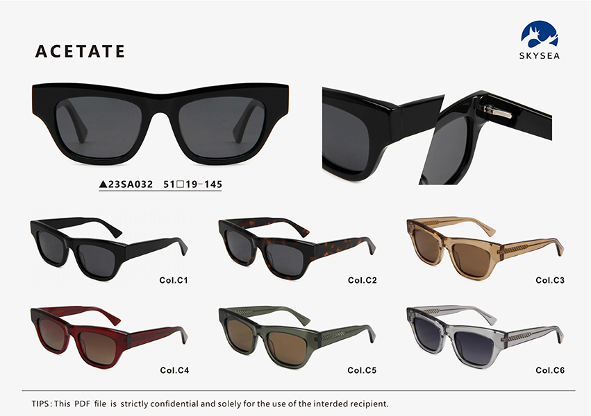 Fashion Model Custom Style Acetate Sunglasses 23SA032