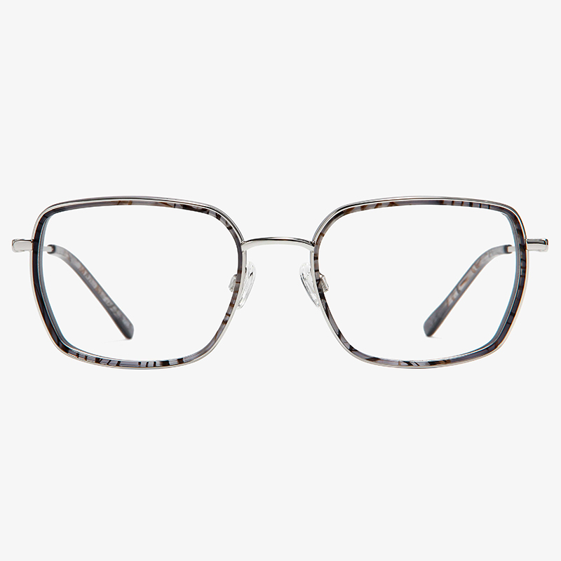 Square Men Acetate Metal Frame Optical Eyeglasses 22ST027