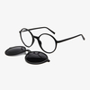 Round Shape Slim Frame TR90 Optical Glasses Clip on Sunglasses RX7059