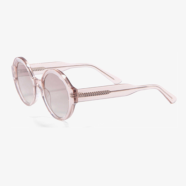 Wholesale Round Women Acetate Sunglasses 22SA007
