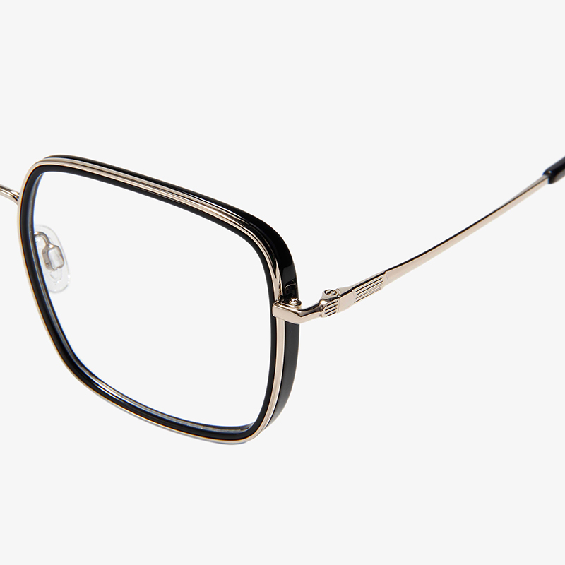 Square Metal With Acetate Optical Frame 22ST030