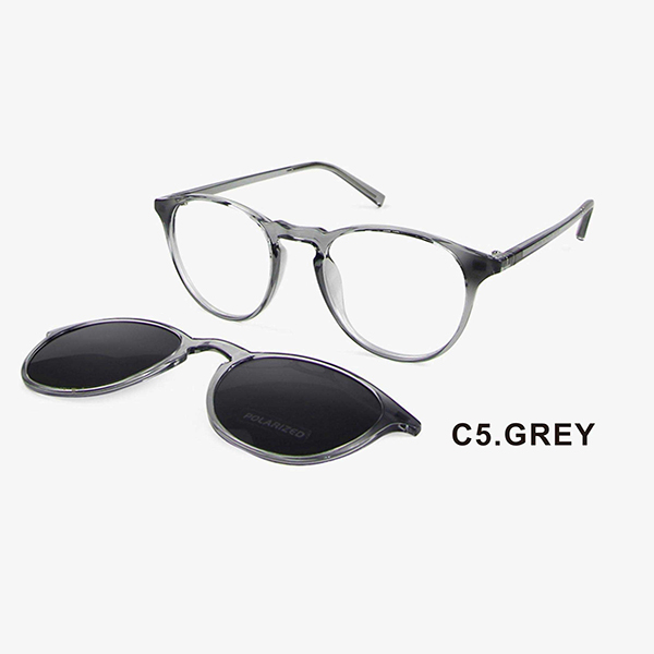 Round Simple Shape TR90 Eyeglasses Sunglasses Clip On For Outdoor