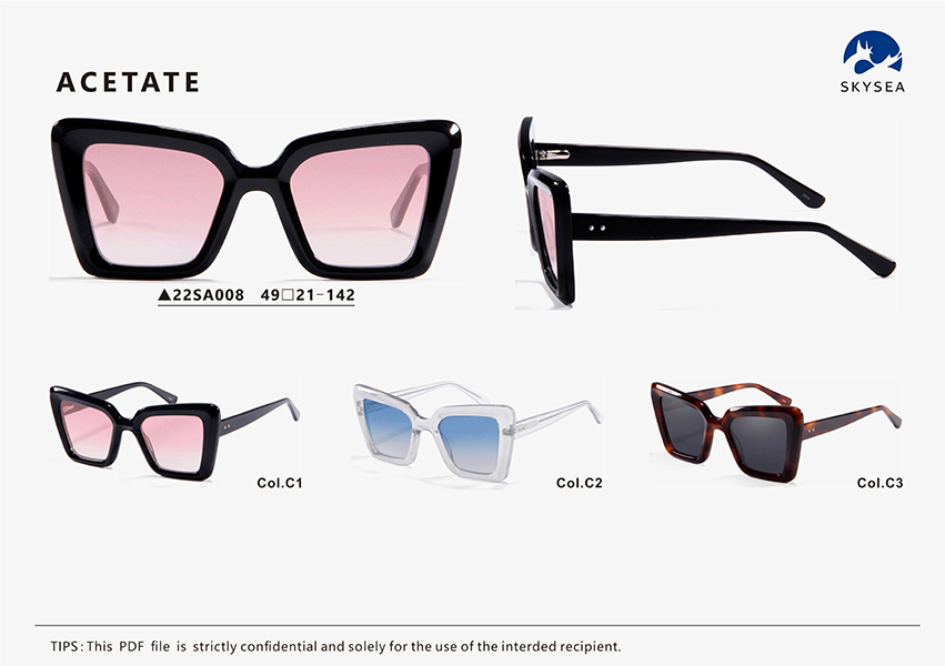 Wholesale Oversize Women Acetate Sunglasses 22SA008