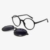 Round Shape Slim Frame TR90 Optical Glasses Clip on Sunglasses RX7059