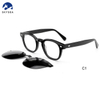 Polarized Clip on Sunglasses Magnetic Clip-On Sun Glasses Acetate Frames Suction Sleeve Myopia Glasses Frame