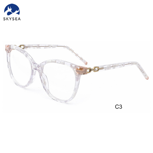 High Quality Retro Color Acetate Mix Metal Eyeglasses Frames