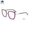 Trending Custom Logo Women Men Optical Glasses Eyewear Acetate Frame Metal Temple