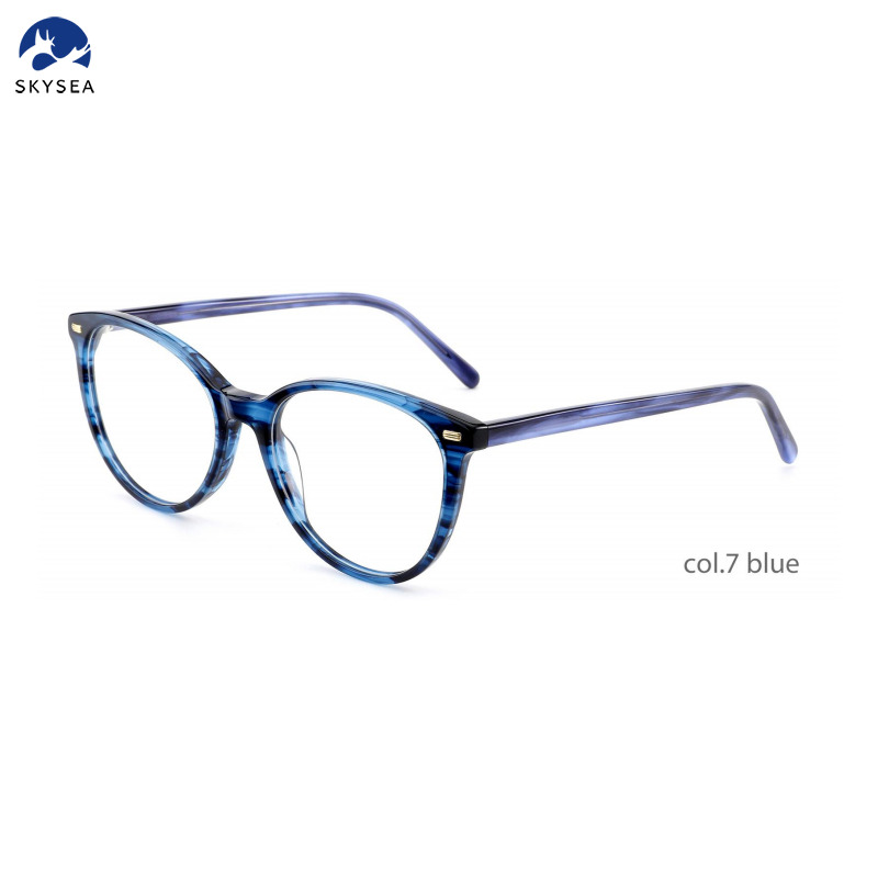 High Quality Handmade Colorful Acetate Eyewear Frame Custom Logo Women Men Fashion Optical Glasses Spectacle Frames