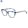 High Quality Cat Eye Eyeglasses Frames Multi-Color Print Optical Acetate Glasses Pectacle Optical