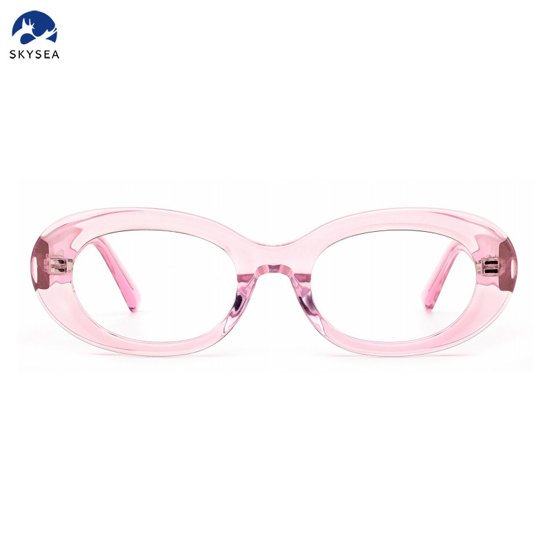 Women's Oval Acetate Eyeglasses Frame - Fashionable & Chic Optical Frames for Ladies