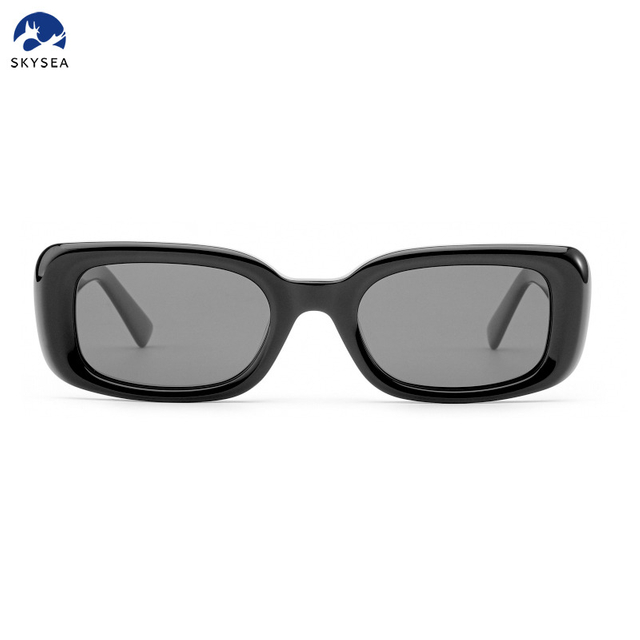 Designer Unisex Rectangular Retro Square Punk Square Acetate Frame Sunglasses Unisex for Men and Women