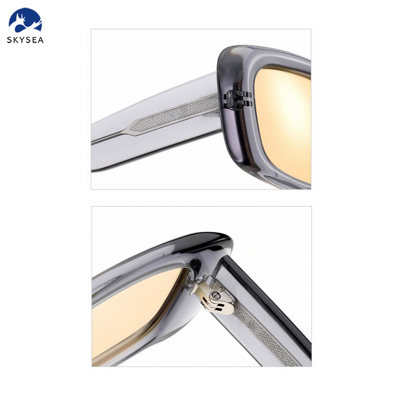 Fashion Accessories Rectangular Retro Small Square Punk Square Acetate Frame Sunglasses Unisex for Men And Women