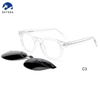 Polarized Clip on Sunglasses Magnetic Clip-On Sun Glasses Acetate Frames Suction Sleeve Myopia Glasses Frame