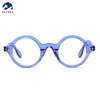 Round Acetate Clip on Polarized Brand Sunglasses Custom logo Frame Ready Stock Glasses Eyewear Acetate Clip