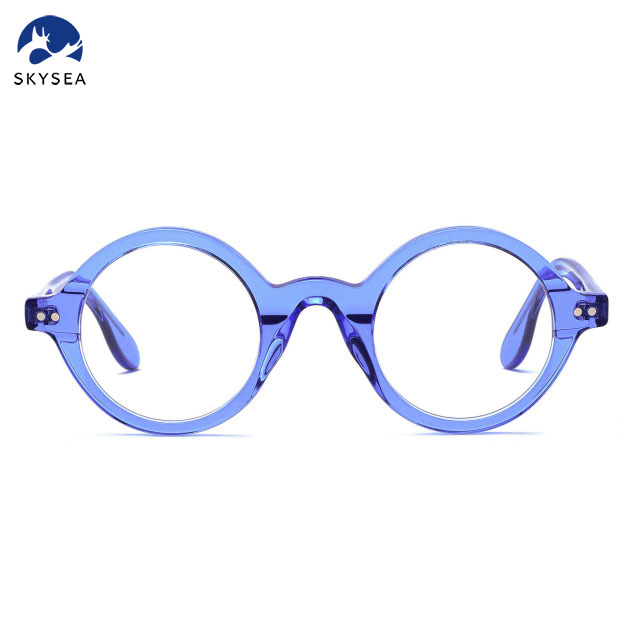 Round Acetate Clip on Polarized Brand Sunglasses Custom logo Frame Ready Stock Glasses Eyewear Acetate Clip