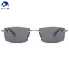 High quality Fashion Women Men Sunglasses Gradient Rimless Sunglasses Metal Sun Glasses Vintage Sunglasses 