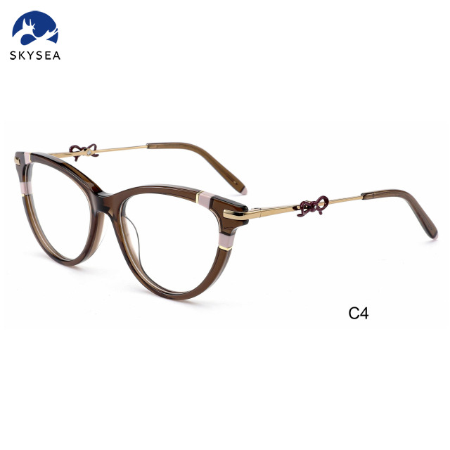 2025 Hot Sales Vintage Style Acetate Mix Metal Eyeglasses Frames