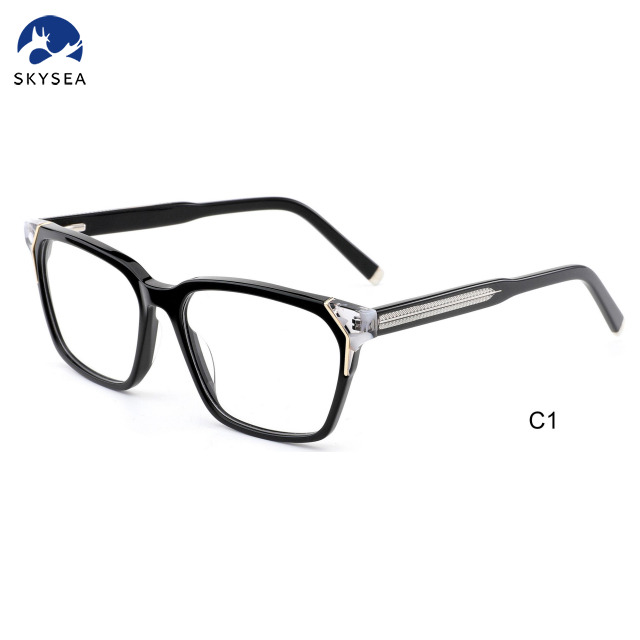Factory Wholesale Acetate Mix Metal Eyeglasses Frames Custom logo
