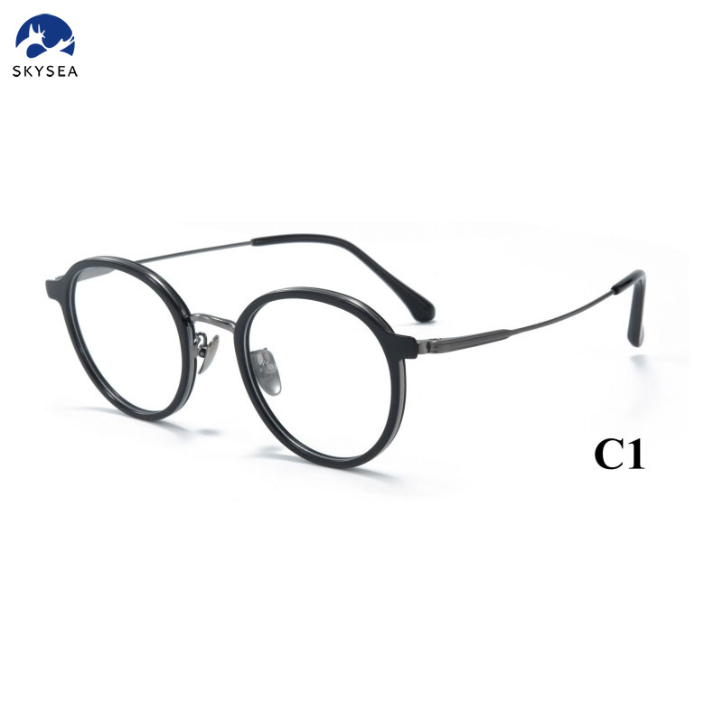 Vintage Titanium Eyeglasses Frame Eyewear Spectacles for Men Round Myopia Glasses Women Retro Optical Glasses