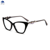 New Fashion Stylish Women Ladies Cateye Custom Prescription Glasses Acetate Optical Frames Wholesale