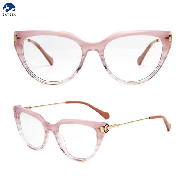 Fashionable Acetate Combine Eyeglasses Frames Cat Eye Optical Frames Spectacle Eyewear Optical Frames