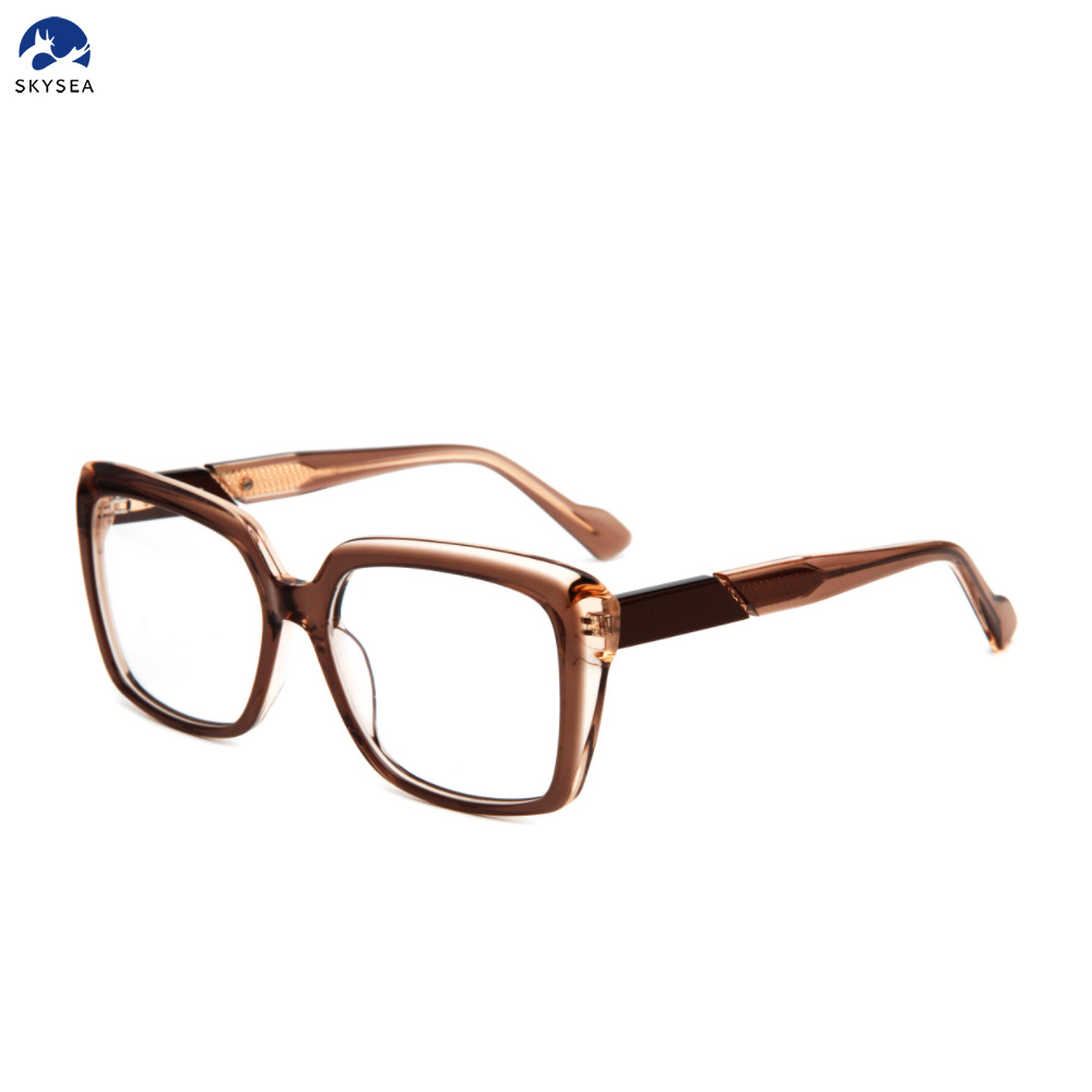 Retro Heavy Acetate Eyeglasses Frame Prescription Glasses Frame for Unisex