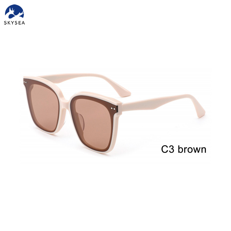 Luxury Large Square Sunglasses Transparent Acetate Frames New Fashion Designer's Sun Glasses Shades for Women Men TAC
