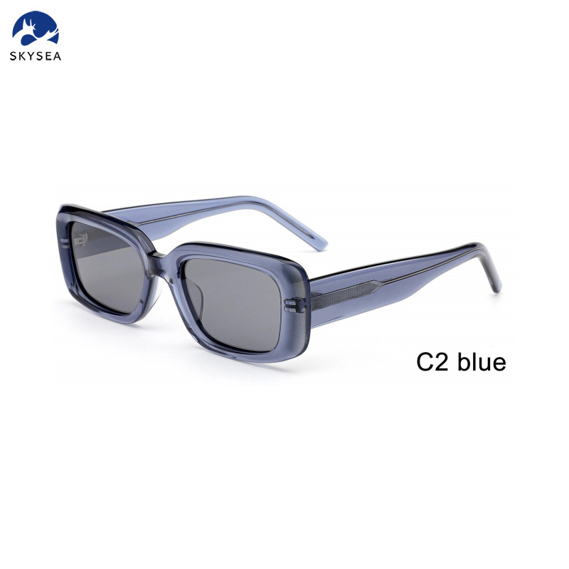 Fashion Accessories Rectangular Retro Small Square Punk Square Acetate Frame Sunglasses Unisex for Men And Women