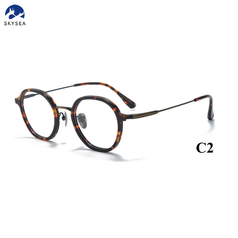 Niche High-end Retro Round-frame Glasses Trendy for Men and Women