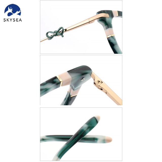 2025 Hot Sales Vintage Style Acetate Mix Metal Eyeglasses Frames