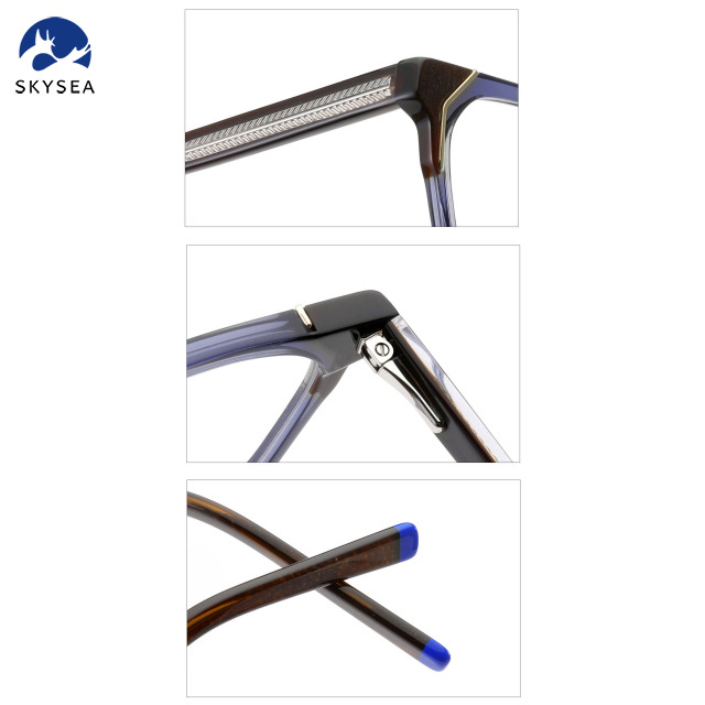 Factory Wholesale Acetate Mix Metal Eyeglasses Frames Custom logo