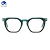High Quality Acetate Optical Frames Blue Clear Front Metal Temple Diamond Reading Men Women's Fashion