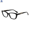 New Customized Logo Wholesale Eyeglasses Frames High Quality Acetate Black Glasses Luxury Fashion Square Glasses