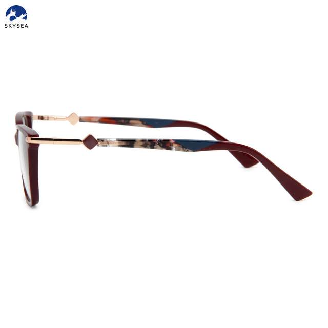 Top Design Handmade Eyewear Square Cat Eye Frame Acetate Women Glasses