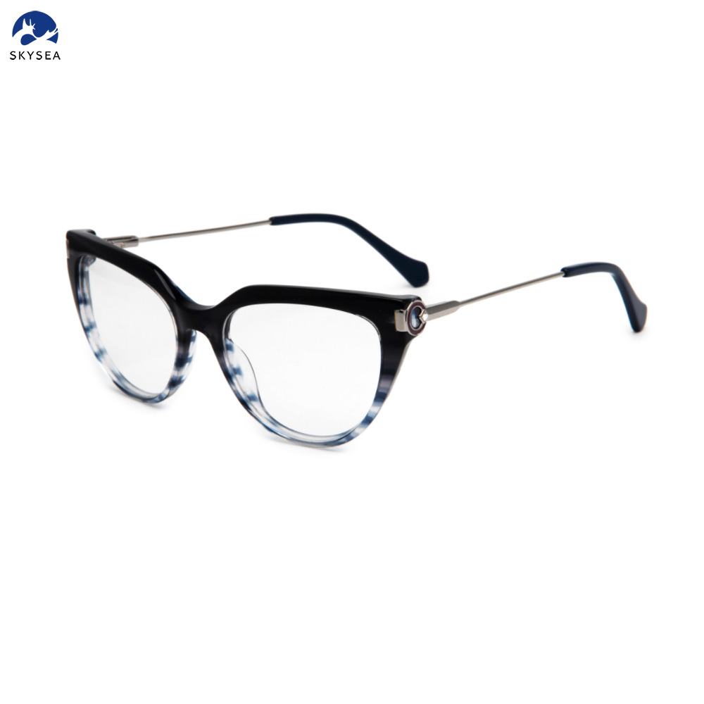 Fashionable Acetate Combine Eyeglasses Frames Cat Eye Optical Frames Spectacle Eyewear Optical Frames