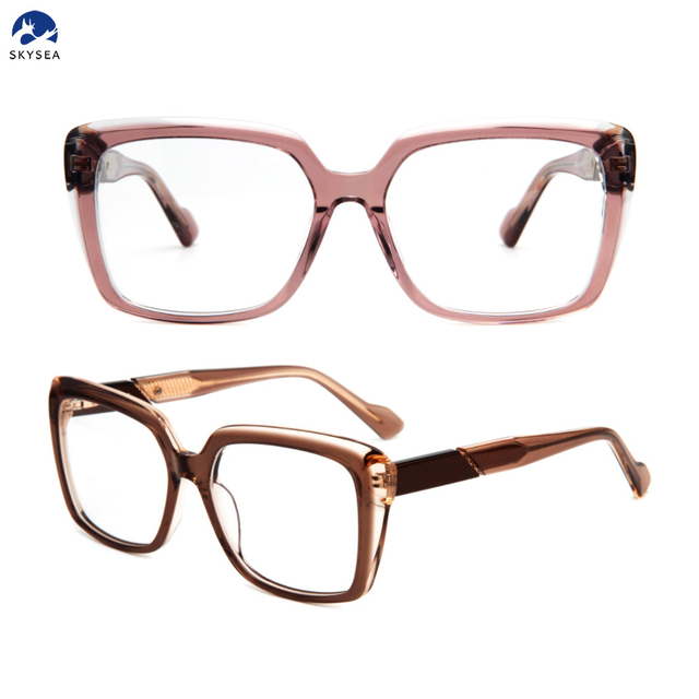 Retro Heavy Acetate Eyeglasses Frame Prescription Glasses Frame for Unisex