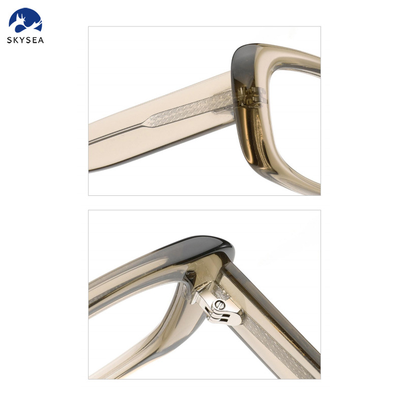 Newest Fashion Square Frame Acetate Eyeglasses Hand Made Custom OEM Glasses Women Men Optical Frames