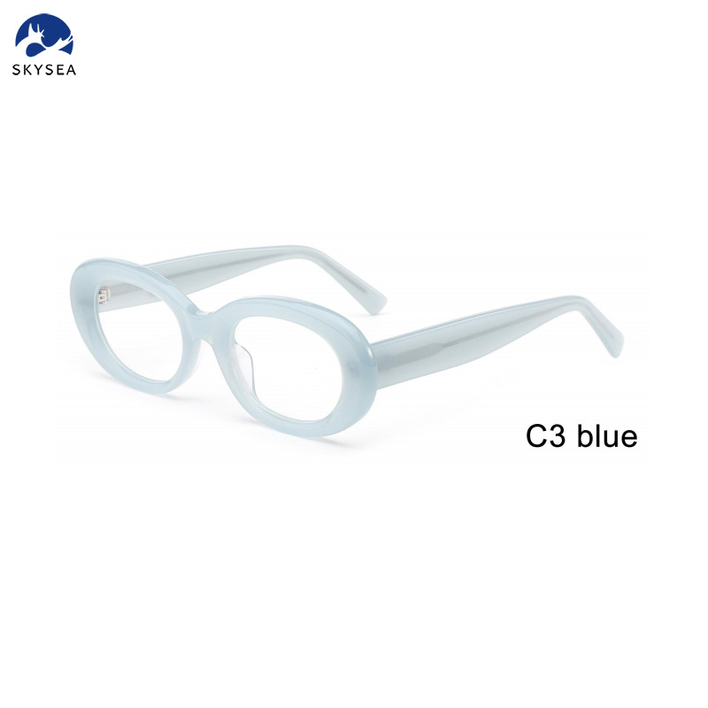 Women's Oval Acetate Eyeglasses Frame - Fashionable & Chic Optical Frames for Ladies