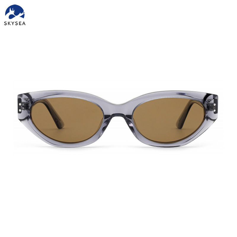 Fashion Cat Eye Retro Small Square Punk Square Acetate Frame Sunglasses Unisex for Men And Women