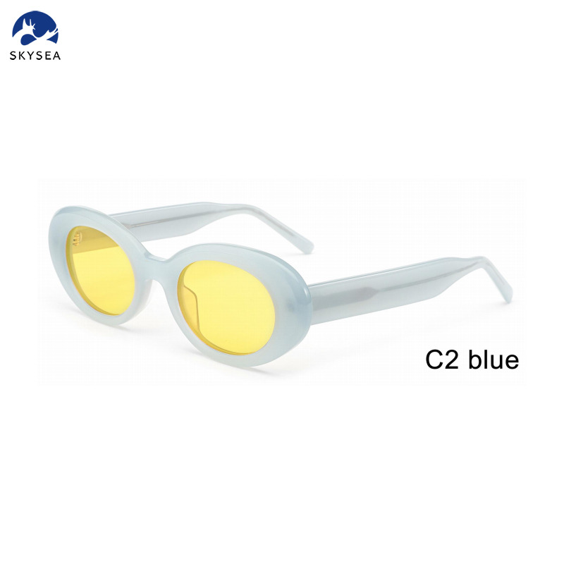 Designer Unisex Fashion Sunglasses with Clear Blue Black Red Acetate Frames Polarized Tac Luxury Sunglasses