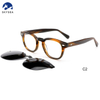 Polarized Clip on Sunglasses Magnetic Clip-On Sun Glasses Acetate Frames Suction Sleeve Myopia Glasses Frame