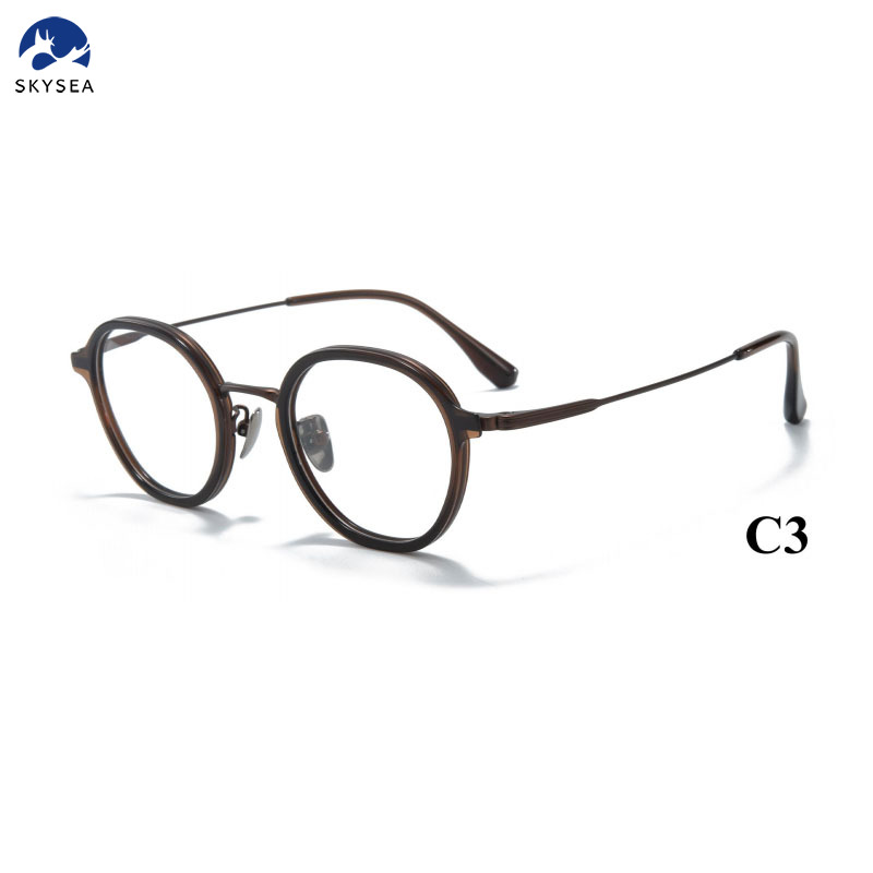 Niche High-end Retro Round-frame Glasses Trendy for Men and Women