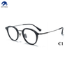 Wholesale Titanium Round Retro Design Acetate Eyeglasses Frame for Optical Eye Glasses Eyewear Glasses 