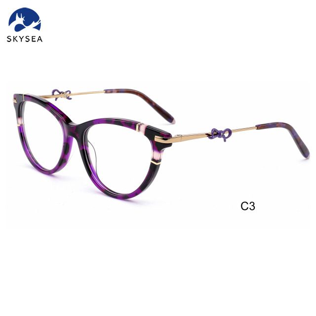 2025 Hot Sales Vintage Style Acetate Mix Metal Eyeglasses Frames