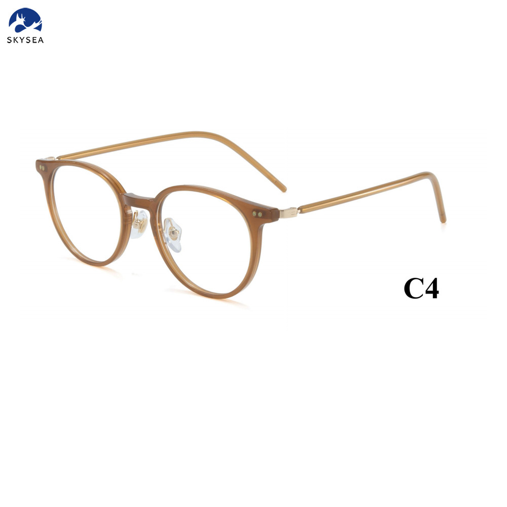 Unisex Vintage Titanium Acetate Foldable Optical Frames Classic Diamond Face Shape Match Reading Eye Glasses