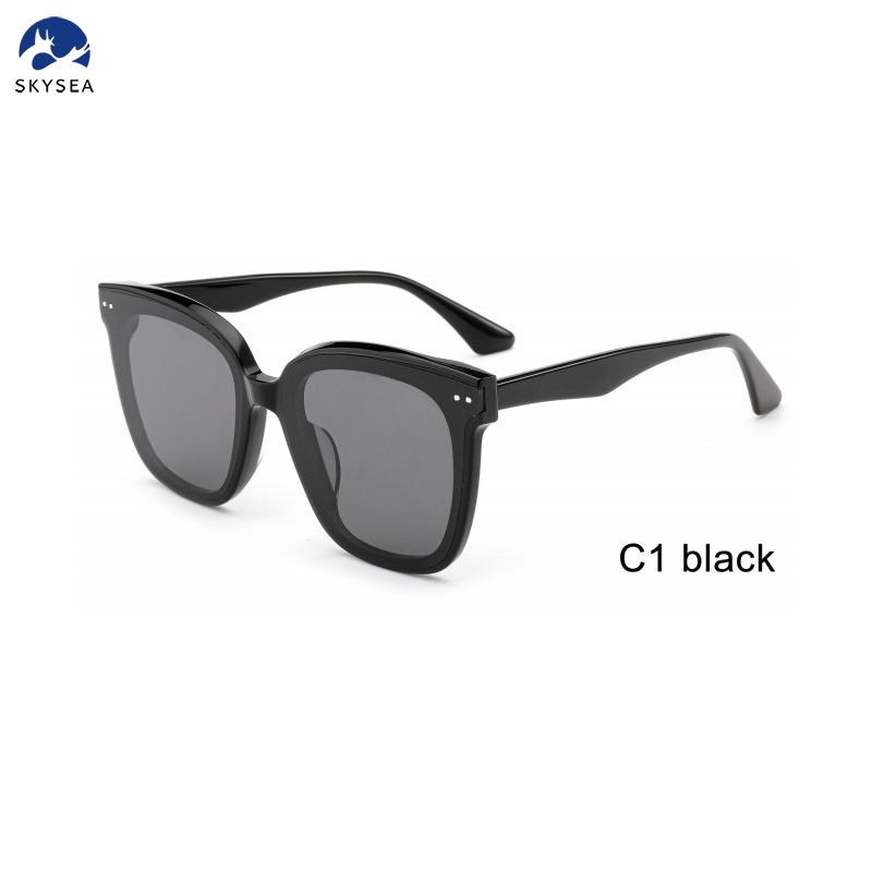 Luxury Large Square Sunglasses Transparent Acetate Frames New Fashion Designer's Sun Glasses Shades for Women Men TAC